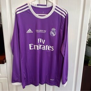 Adidas Cristiano Ronaldo #7 2016-2017 Champions League LS Jersey Men’s L Purple